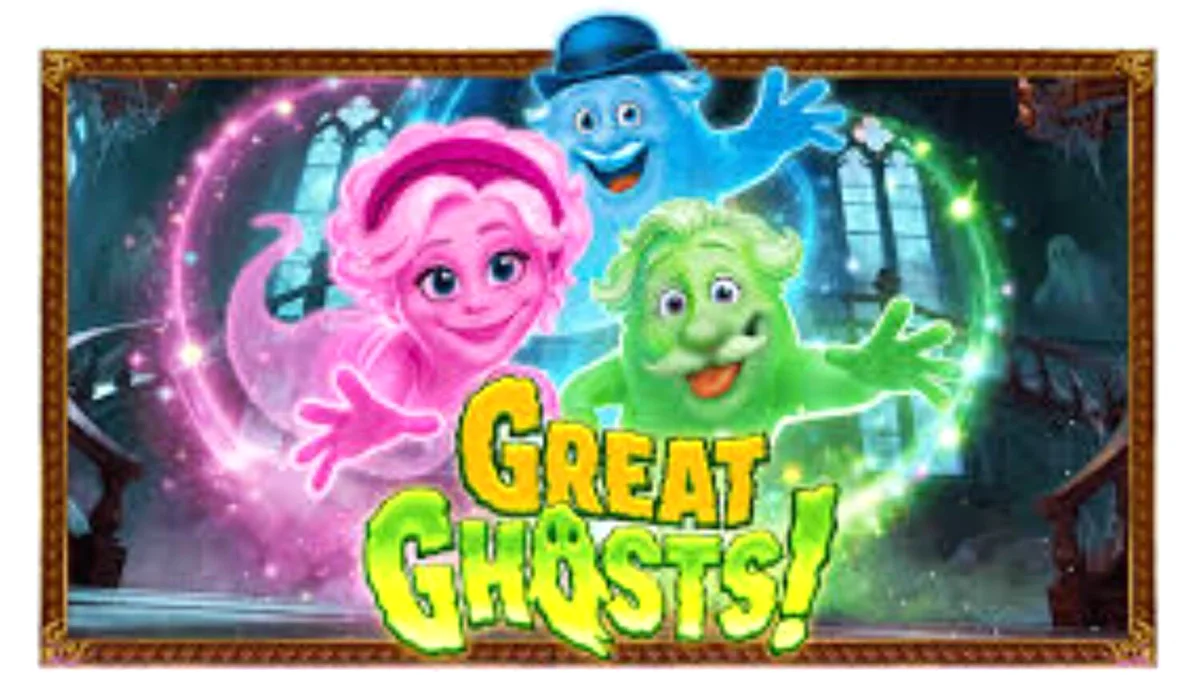 Isang makulay at masiglang visual ng Great Ghosts! slot machine na nagpapakita ng mga ghost symbols at bonus features.