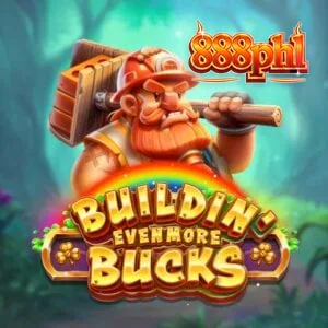 Ang makulay na interface ng Buildin’ Even More Bucks slot na nagpapakita ng mga construction characters at gold frames.